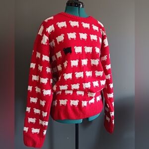 Vintage Warm & Wonderful LONDON 1979" Diana Edition" Wool Sheep Sweater Size M
